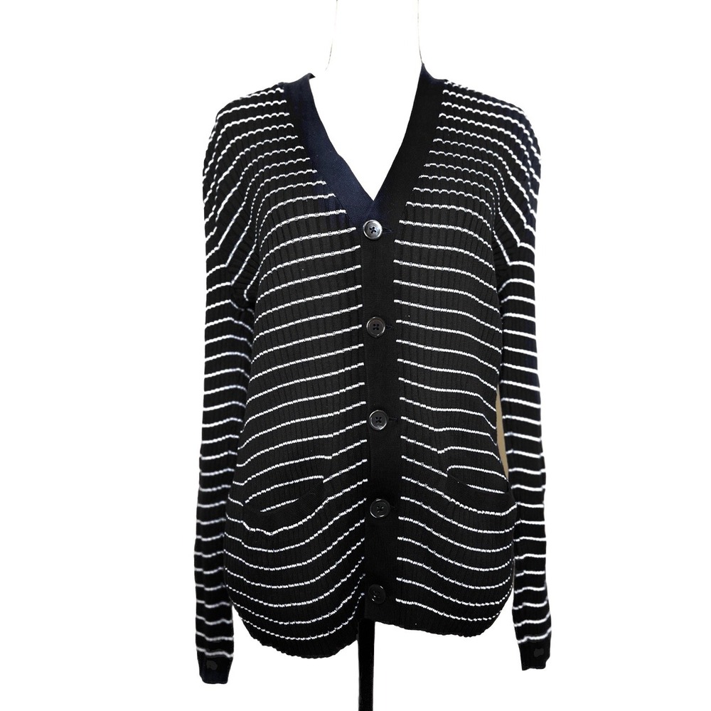 Ralph Lauren Cardigan Sweater Pima Cotton M Women Nautical‎ Button Front Preppy